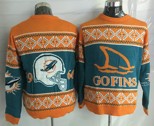 Nike Dolphins Men's Ugly Sweater - Click Image to Close